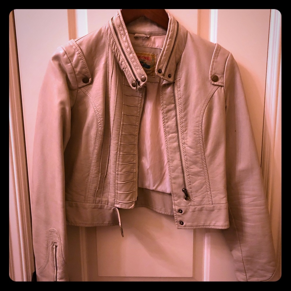 Buttery soft vegan leather bomber jacket